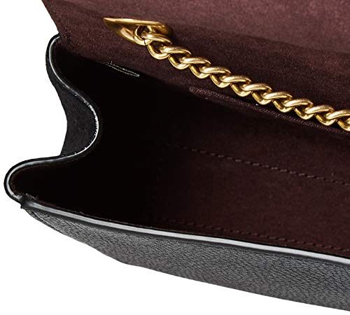 Coach Cam Chain Ladies Small Negro Cuero Hombro Bolso 79822 B4/BK