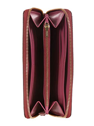 Coach - Cartera acordeón para Mujer, Cremallera, Piel, Fucsia, 19 x 10 x 2 cm