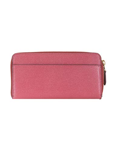 Coach - Cartera acordeón para Mujer, Cremallera, Piel, Fucsia, 19 x 10 x 2 cm