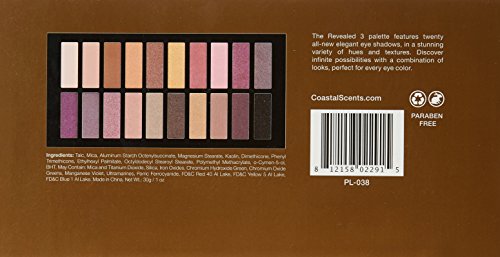 Coastal Scents - Kit Revealed 3 de Paleta de 20 Sobras para los Ojos