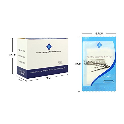 Cobertura desechable impermeable para asiento de inodoro de viaje Befitery protección de asiento de inodoro protección anti bacterias para hoteles viajes exteriores asiento de inodoro universal