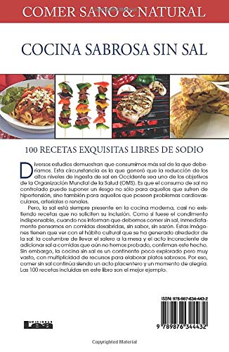 Cocina sabrosa sin sal 2° ed: 100 Recetas Exquisitas Libres De Sodio