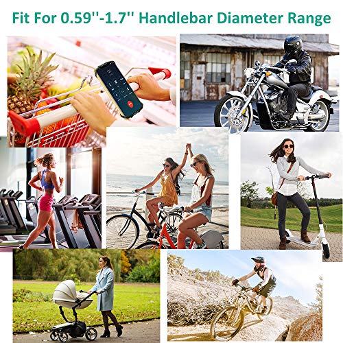 Cocoda Soporte Movil Bicicleta, 360° Rotación Soporte Móvil Moto Bici, Anti Vibración Porta Telefono Motocicleta Manillar Compatible con iPhone 11 Pro MAX/XS MAX/XR, Samsung y Otro 4.0-6.5" Móvil