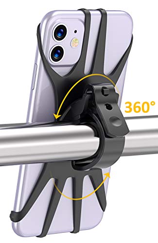 Cocoda Soporte Movil Bicicleta, 360° Rotación Soporte Móvil Moto Bici, Anti Vibración Porta Telefono Motocicleta Manillar Compatible con iPhone 11 Pro MAX/XS MAX/XR, Samsung y Otro 4.0-6.5" Móvil