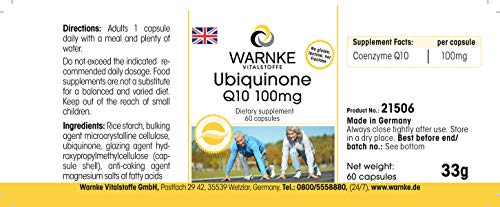 Coenzima Q10 100mg – Ubiquinona – 60 cápsulas