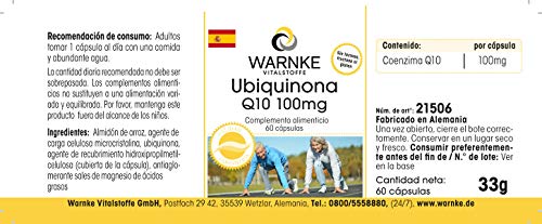 Coenzima Q10 100mg – Ubiquinona – 60 cápsulas