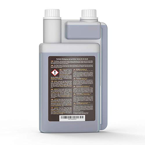 Coffeeano - Limpiador de sistemas de leche para cafeteras automáticas y cafeteras (incluye libro electrónico, compatible con Jura, Siemens, Krups, Bosch, Miele, Melitta, WMF) 1000ml Dosierflasche