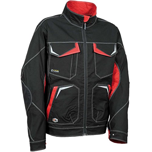 'Cofra V485 – 0 de 05.z54 Chaqueta de trabajo"Getafe, Negro/Rojo, 54