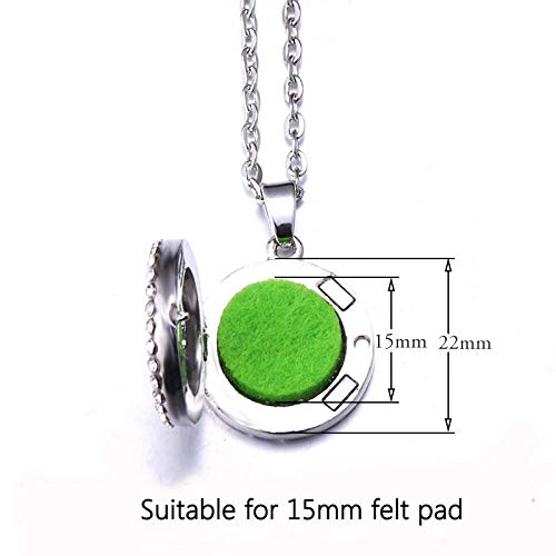 Colgante De Aromaterapiadiamantes De Imitación Aceites Esenciales Aromaterapia Medallones Juntos Para Siempre Difusor De Aroma Perfume Colgante Collar Día De San Valentín Presente