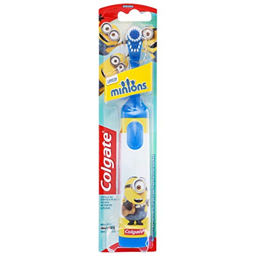 Colgate Minions, Cepillo de Dientes de batería suave para niños, limpieza profunda - 1 ud