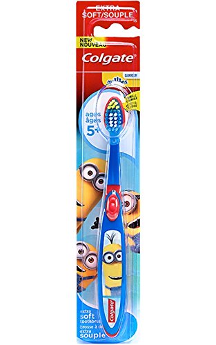 Colgate Minions - Cepillo de dientes para niños, niños y bebés a partir de 5 años, extra suave, paquete de 6