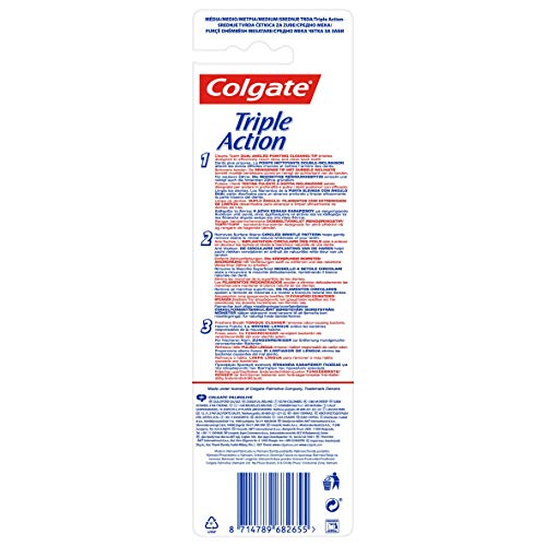 Colgate triple action - Cepillo de dientes manual, dureza media