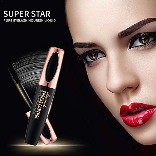Colina 4D Real Silk Mascara Black Rimel, Rimel grueso, Rimel de goma, resistente al agua y duradero, grueso sin grumos, sin manchas, sin escamas, fácil de limpiar