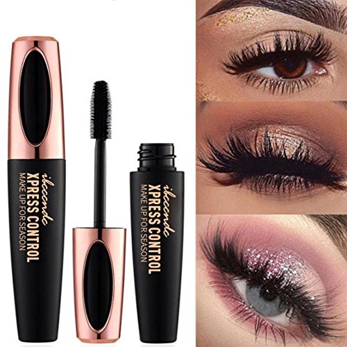 Colina 4D Real Silk Mascara Black Rimel, Rimel grueso, Rimel de goma, resistente al agua y duradero, grueso sin grumos, sin manchas, sin escamas, fácil de limpiar