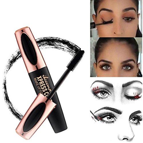 Colina 4D Real Silk Mascara Black Rimel, Rimel grueso, Rimel de goma, resistente al agua y duradero, grueso sin grumos, sin manchas, sin escamas, fácil de limpiar