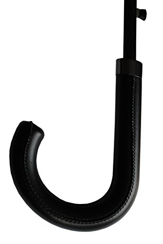 COLLAR AND CUFFS LONDON - 16 Varillas para Mayor Resistencia - Muy Fuerte - A Prueba DE Viento - Estructura Reforzada con Fibra de Vidrio - Apertura Automático - Paraguas Largos - Grande - Negro