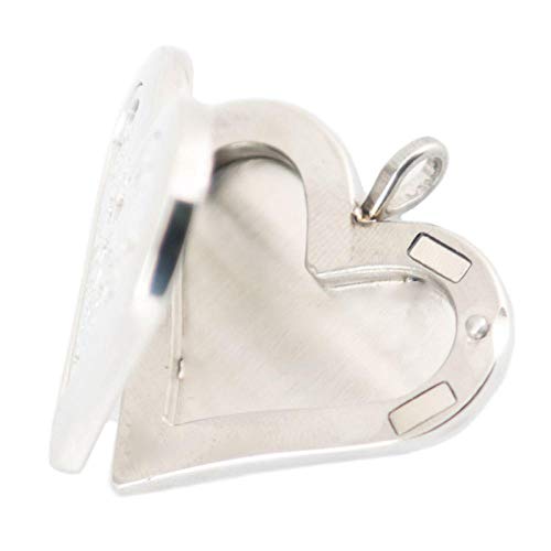 Collar Colgante Con Difusor De Aceite Esencial Collar Difusor 36Mm Heart Star Y Moon Aromaterapia Aceites Esenciales Difusor De Perfume De Acero Inoxidable Collar De Medallón Con Almohadillas De Caden