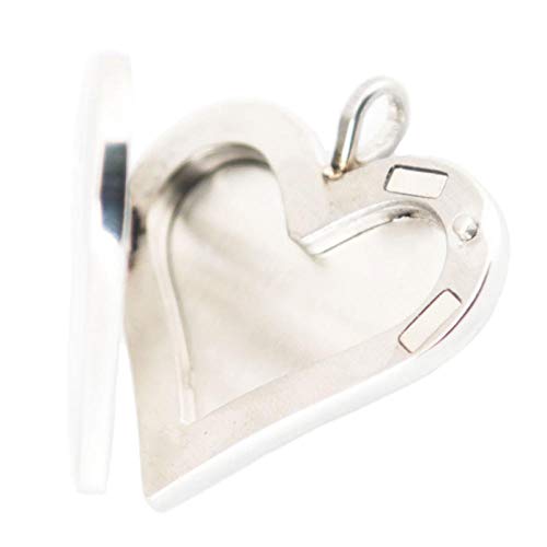 Collar Colgante Con Difusor De Aceite Esencial Collar Difusor 36Mm Heart Star Y Moon Aromaterapia Aceites Esenciales Difusor De Perfume De Acero Inoxidable Collar De Medallón Con Almohadillas De Caden