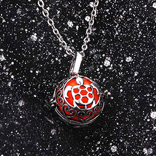 Collar con colgante de bola de música de moda mixta, difusor de aromaterapia antiguo, colgante con colgante, perfume, caja de aceites esenciales, joyería-Y