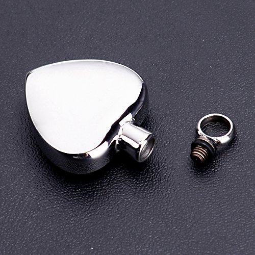 Collar con colgante grabado "Always in my heart" de urna conmemorativa de acero inoxidable desmontable, color azul