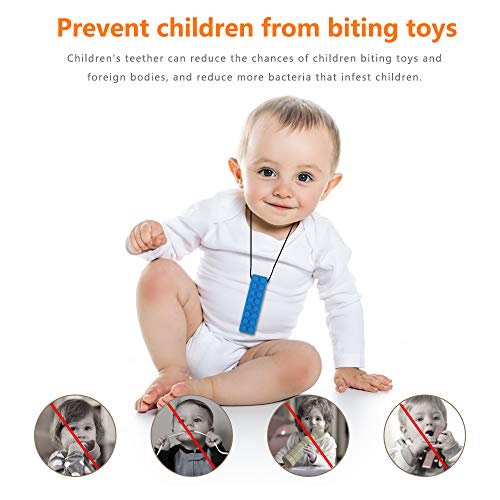 Collar de masticación sensorial yidenguk, juguete de dentición colorido de 5 piezas para dentición y perfecto para niños dentición de bebés