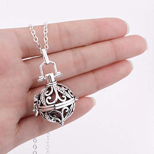 Collar De Perfume Collar Colgante Con Difusor De Aceite Esencial Arabescos Y Hojas Vintage Aromaterapia Medallón Aceite Esencial Perfume Fragancia Difusor Jaula Nuevo Colgante Regalo De La Joyería