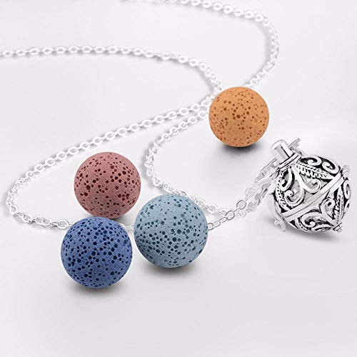 Collar De Perfume Collar Colgante Con Difusor De Aceite Esencial Arabescos Y Hojas Vintage Aromaterapia Medallón Aceite Esencial Perfume Fragancia Difusor Jaula Nuevo Colgante Regalo De La Joyería