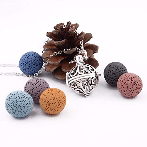 Collar De Perfume Collar Colgante Con Difusor De Aceite Esencial Arabescos Y Hojas Vintage Aromaterapia Medallón Aceite Esencial Perfume Fragancia Difusor Jaula Nuevo Colgante Regalo De La Joyería