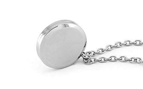 Collar Difusor De Aceite Esencial De Aromaterapia 30Mm Silver Magnetic Aroma Locket 316L Difusor De Aceites Esenciales Collar Perfume Locket Jewelry