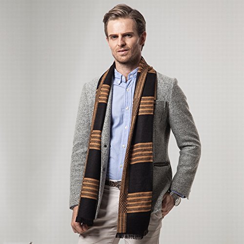 Collar Engrosamiento Informal de Negocios de Otoño en Los Viejos Regalos de Bufandas de Los Hombres de Pelo de Cachemira , jengibre