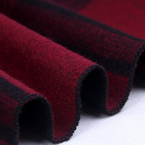 Collar Engrosamiento Informal de Negocios de Otoño en Los Viejos Regalos de Bufandas de Los Hombres de Pelo de Cachemira , rojo