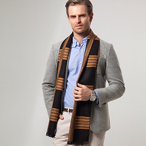 Collar Engrosamiento Informal de Negocios de Otoño en Los Viejos Regalos de Bufandas de Los Hombres de Pelo de Cachemira , rojo