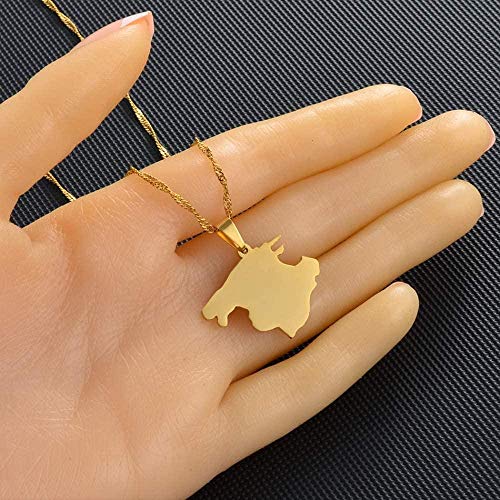 Collar Mallorca España Mapa Collares Colgantes Cadenas De Color Oro Joyas