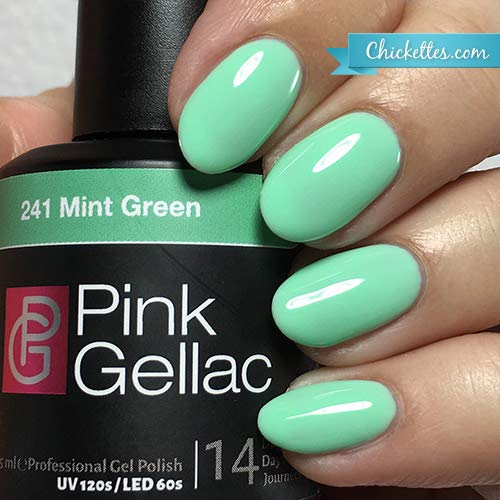 Color de pintauñas permanente Pink Gellac 241 Mint Green