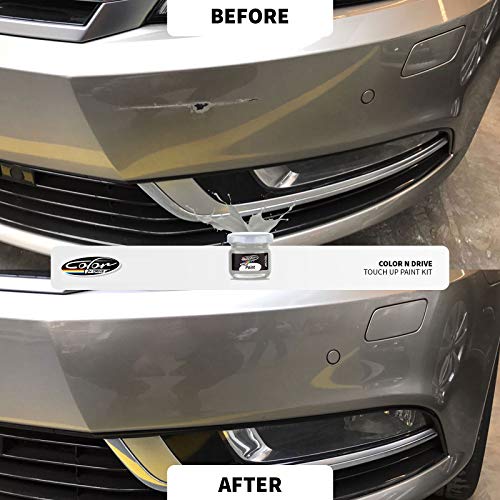 Color N Drive for Audi Automotive Touch Up Paint | LX7R / 0C - Monsoon Grey Met | Paint Scratch Repair, Exact Match Guarantee - Basic