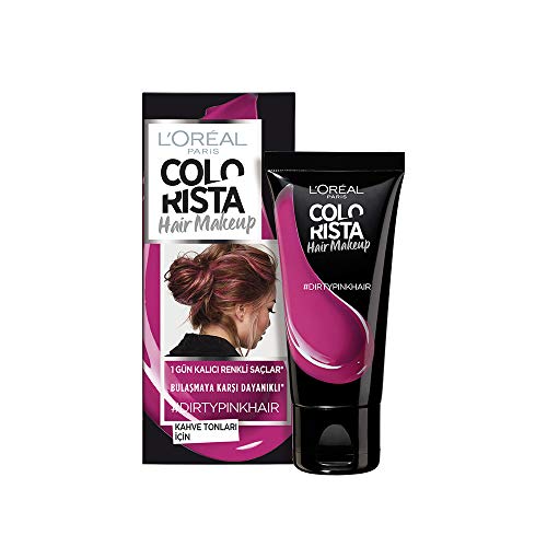 Colorista - Maquillaje de cabello temporal morena Color rosa sucio