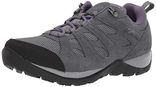 Columbia Redmond V2, Zapatillas de Senderismo Impermeables para Mujer, Gris, Morado (Ti Grey Steel, Plum Purple), 38 EU