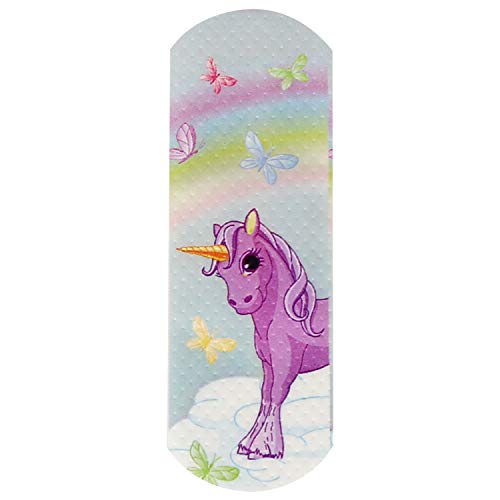 com-four® 40x Parche para niños con Motivos de Unicornio - Tiras de Yeso Repelente al Agua y clínicamente Probado, 57 x 19 mm