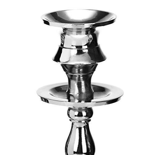 com-four® Candelabro para Velas de Palo - candelabro en diseño clásico - candelabro de 3 Brazos - 39 cm (01 Piezas - 3 Brazos)