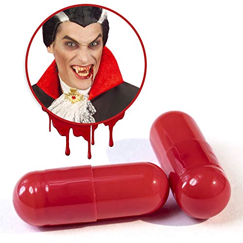 com-four® Set de Sangre Artificial de 9 Piezas - Spray de Sangre y cápsulas de Sangre para Halloween - Disfraz de Vampiro y Zombi (17 Piezas - Set de Sangre Falsa)