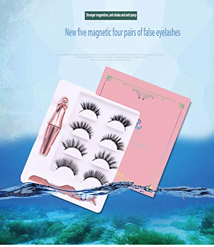 Comet 4 Pares De PestañAs Postizas Juego De PestañAs Postizas MagnéTicas 3D, Delineador De Ojos MagnéTico, FáCil De Cargar Y Quitar El Maquillaje Sin Manchar