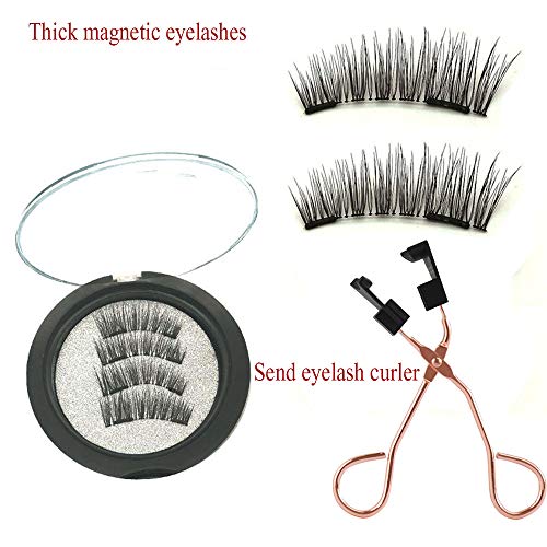 Comet ImáN PestañAs Postizas PestañAs 3D Juego De Pares PestañAs Postizas MagnéTicas Sin Pegamento Rizo Natural