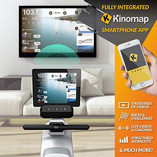 Como remar en un lago sin salir de casa. La Máquina de Remo Bluefin Fitness plegable te da 8 niveles de resistencia magnética regulable, transmisión suave, pantalla LCD, aplicación para Smartphone.