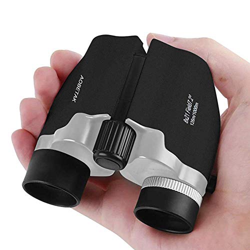 Compactos Prismaticos Pequeños y Potentes para Adultos y Niños, AOBETAK 8x21 HD Mini Autofocus Profesionales Binocular Vision Nocturna para Zoom Caza Safari Observación de Aves Concierto 126m/1000m