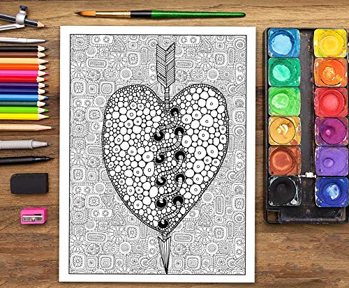 Con Amor: Libro De Colorear Para Adultos