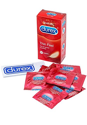 Condones finos «Thin Feel», de la marca Durex, pack de 12 unidades