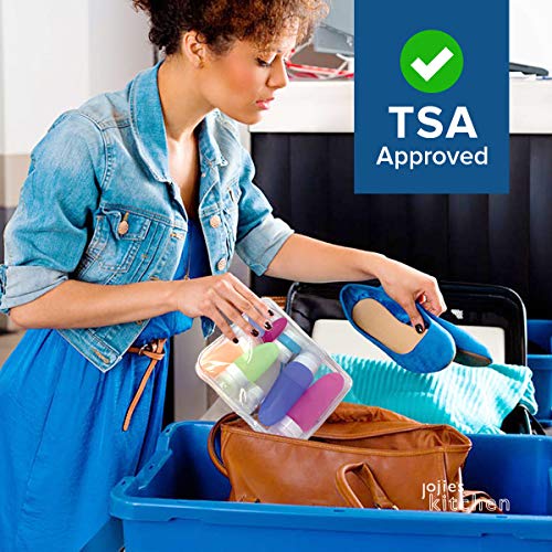 Conjunto de Botellas de Viaje de Silicona / Accesorios - Tamaño perfecto para viajar, ideal para champú, acondicionador y lociones.