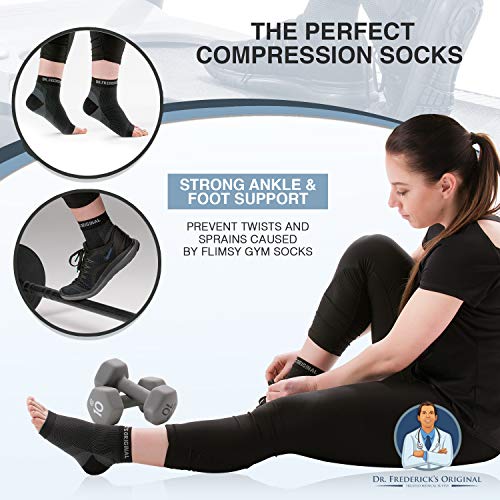 Conjunto de Calcetines para Fascitis Plantar con Soporte de Ultra-Compresión para los Tobillos de Dr. Frederick's Original - Soporte para Fascitis Plantar, Espolón Calcáneo, y Compresión de Tobillos