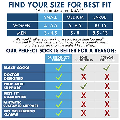 Conjunto de Calcetines para Fascitis Plantar con Soporte de Ultra-Compresión para los Tobillos de Dr. Frederick's Original - Soporte para Fascitis Plantar, Espolón Calcáneo, y Compresión de Tobillos