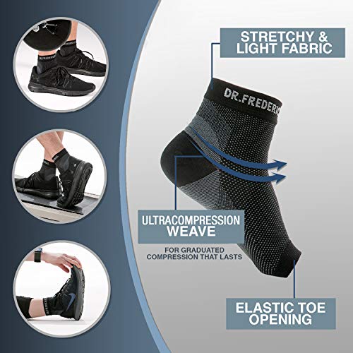 Conjunto de Calcetines para Fascitis Plantar con Soporte de Ultra-Compresión para los Tobillos de Dr. Frederick's Original - Soporte para Fascitis Plantar, Espolón Calcáneo, y Compresión de Tobillos